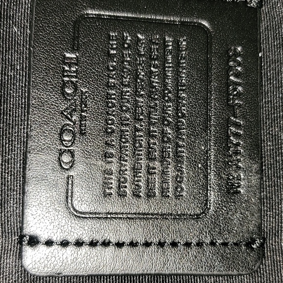 NWT Black Coach Nylon Leather Large Tote Shoulder Bag Purse F57903 - Picture 6 of 9